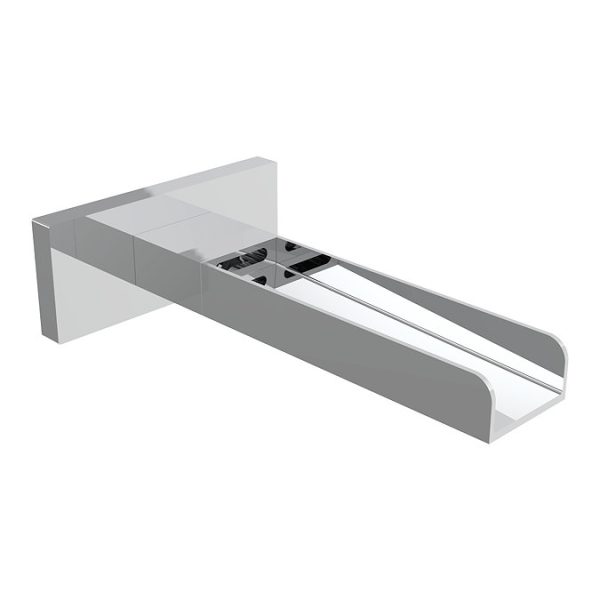 Milan Modern Wall Mounted Waterfall Basin/Bath Spout   Chrome - Image 3