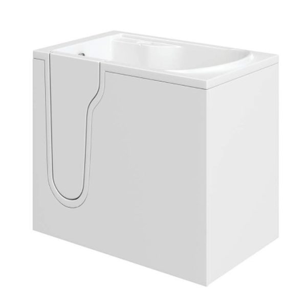 Milton Luxury Mini Walk In 1060mm Easy Access Deep Soak Bath inc. Front + End Panels - Image 3