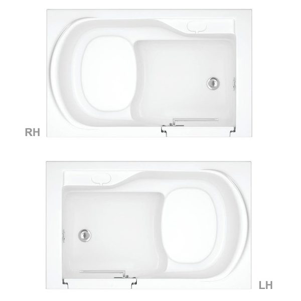 Milton Luxury Mini Walk In 1060mm Easy Access Deep Soak Bath inc. Front + End Panels - Image 2
