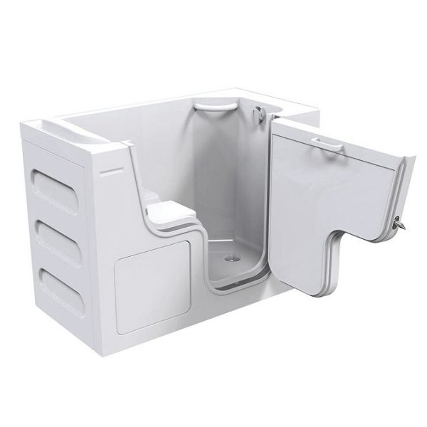 Milton Luxury Walk In 1300 x 750mm Easy Access Deep Soak Bath inc. Front + End Panels - Image 2
