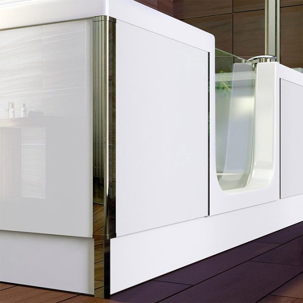 Milton Luxury Walk In 1800mm Bath inc. Screen, Fold Down Seat, Front + End Panels - Image 4