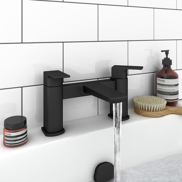 Mileto Matt Black Bath Filler Tap - Image 3