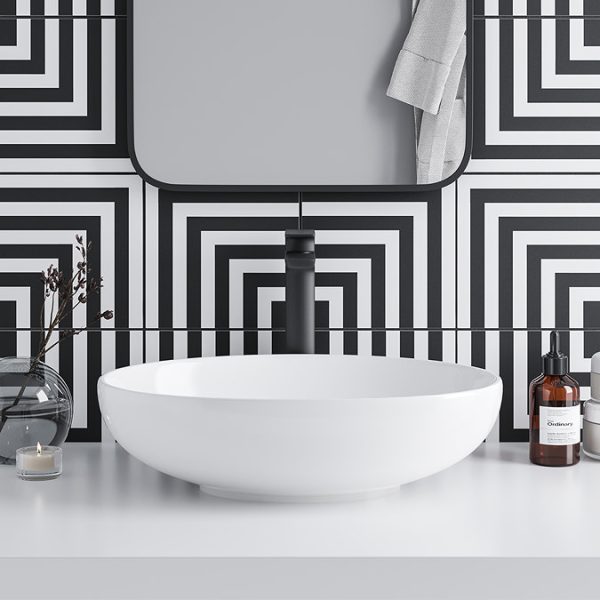 Mileto Matt Black High Rise Mono Basin Mixer Tap - Image 3