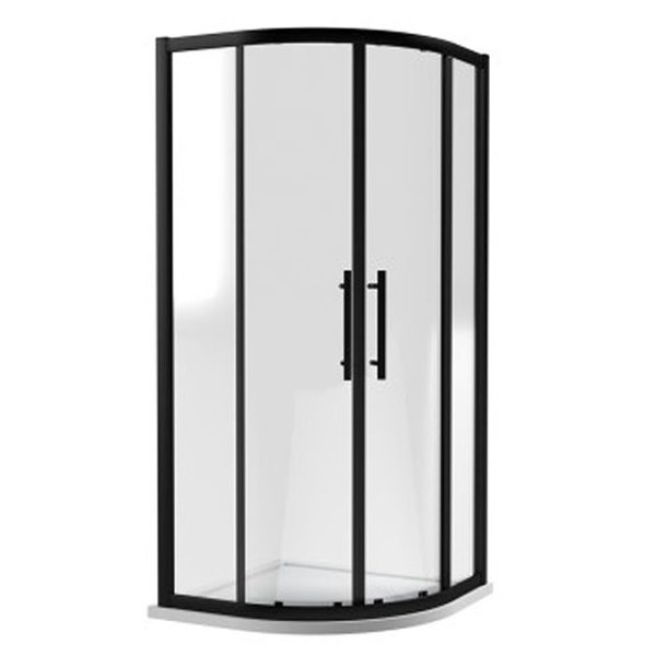 Hudson Reed Apex Matt Black Quadrant Shower Enclosure   Various Size Options - Image 3