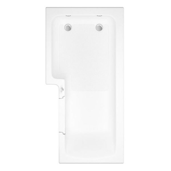 Milton Walk In 1700mm L Shaped Bath inc. Screen + Panel - Image 2
