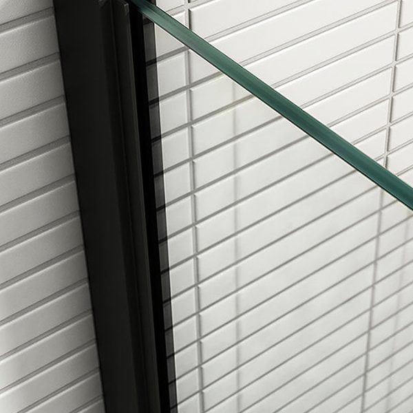 Arezzo Matt Black 10mm Glass 1700 x 700 Wet Room (with Screen, Side Panel + Tray) - Image 2