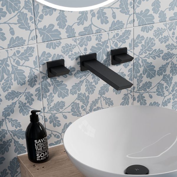 Crosswater Limit 3 Hole Wall Mounted Basin Set   Matt Black - Image 2