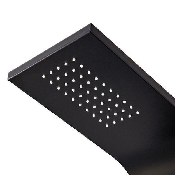 Milan Shower Tower Panel   Matt Black (Thermostatic) - Image 5