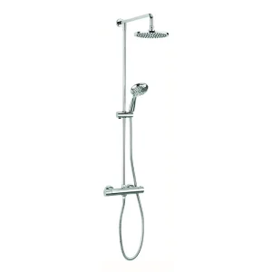 Crosswater   Fusion Multifunction Thermostatic Shower Valve with Fixed Head and Shower Kit