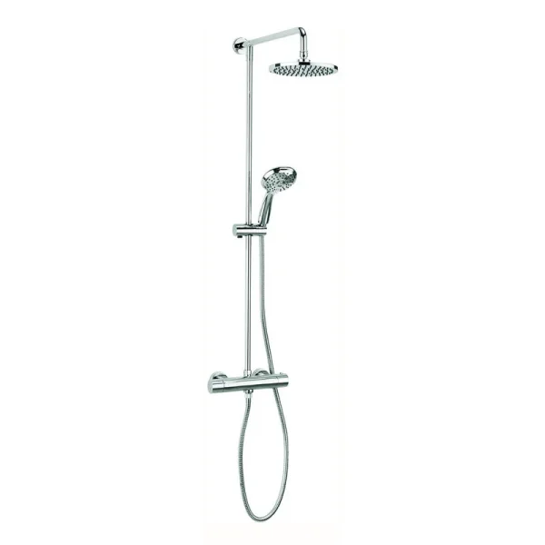 Crosswater   Fusion Multifunction Thermostatic Shower Valve with Fixed Head and Shower Kit