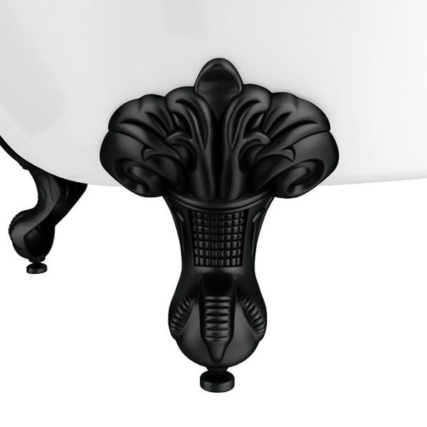Admiral 1685 Back To Wall Roll Top Bath + Matt Black Leg Set - Image 2