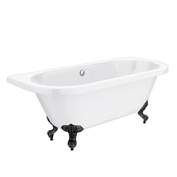 Admiral 1685 Back To Wall Roll Top Bath + Matt Black Leg Set - Image 3