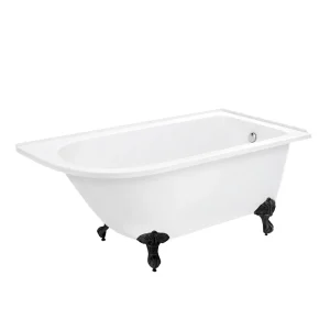 Appleby 1550 Roll Top Shower Bath + Matt Black Leg Set