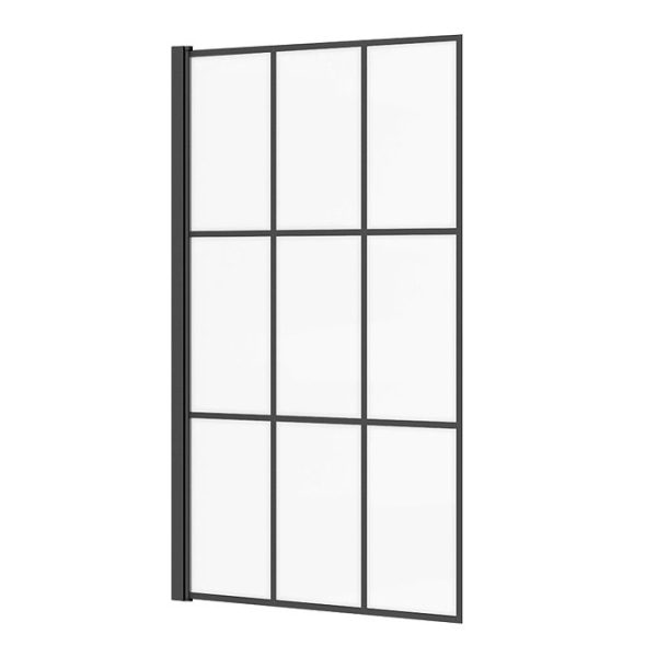 Appleby 1550 Roll Top Shower Bath with Matt Black Grid Screen + Leg Set - Image 4