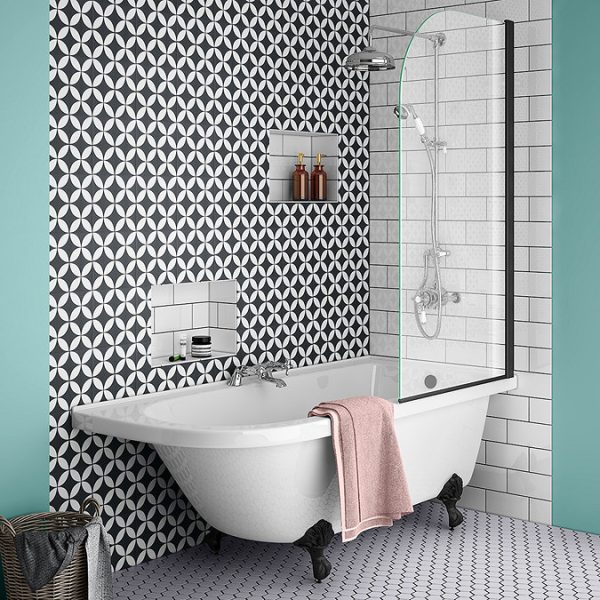Appleby 1700 Roll Top Shower Bath + Matt Black Leg Set - Image 4