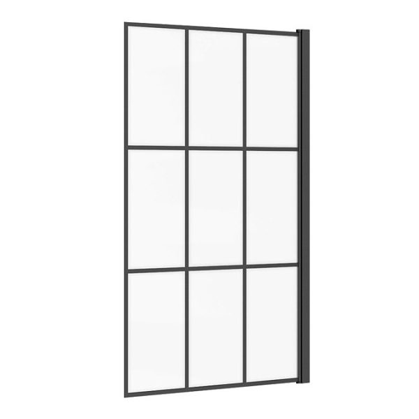 Appleby 1700 Roll Top Shower Bath with Matt Black Grid Screen + Leg Set - Image 4