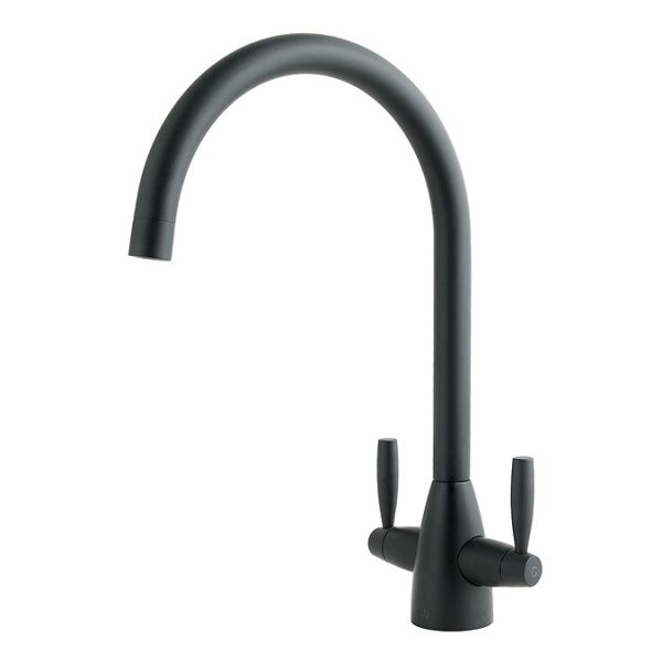 JTP Blink Matt Black Dual Lever Kitchen Sink Mixer - Image 3