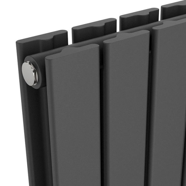 Urban Vertical Radiator   Matt Black   Double Panel (1600mm High) 304mm Wide - Image 3
