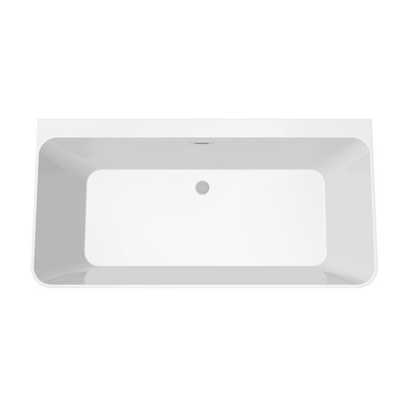 Mileto Square Back to Wall Modern Bath (1500 x 760mm) - Image 3