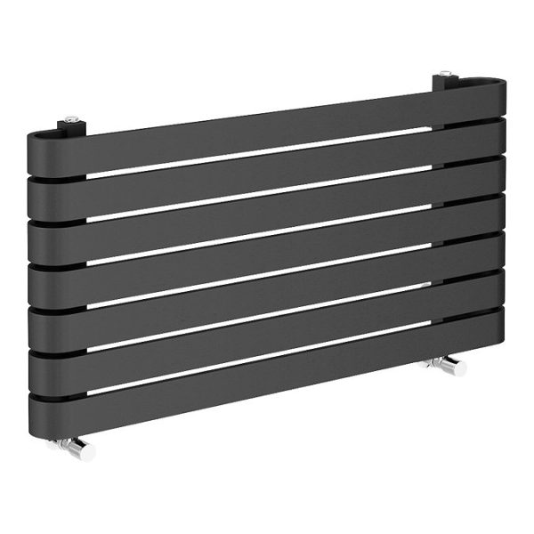 Milan Curved Anthracite 1000 x 500 Horizontal Designer Flat Panel Heated Towel Rail - Image 4