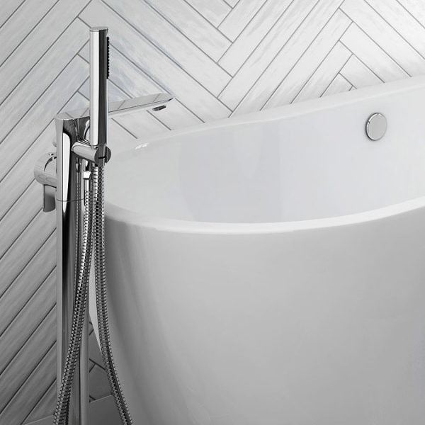 Madrid Floor Mounted Freestanding Bath Shower Mixer - Image 5