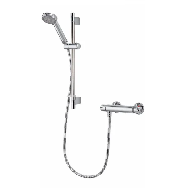 Aqualisa   Midas 100 Exposed Thermostatic Bar Valve with Slide Rail Kit