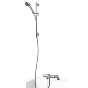 Aqualisa   Midas 100 Thermostatic Bath Shower Mixer with Slide Rail Kit