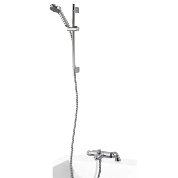 Aqualisa   Midas 100 Thermostatic Bath Shower Mixer with Slide Rail Kit