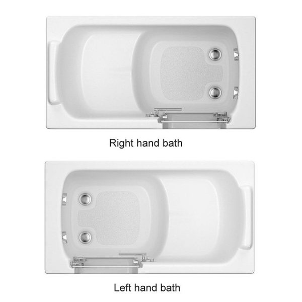 Milton Luxury Walk In 1210mm Easy Access Deep Soak Bath inc. Front + End Panels - Image 3