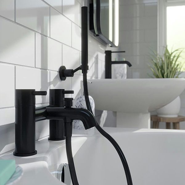 Mode Harrison Black Bath Shower Mixer Tap - Image 2
