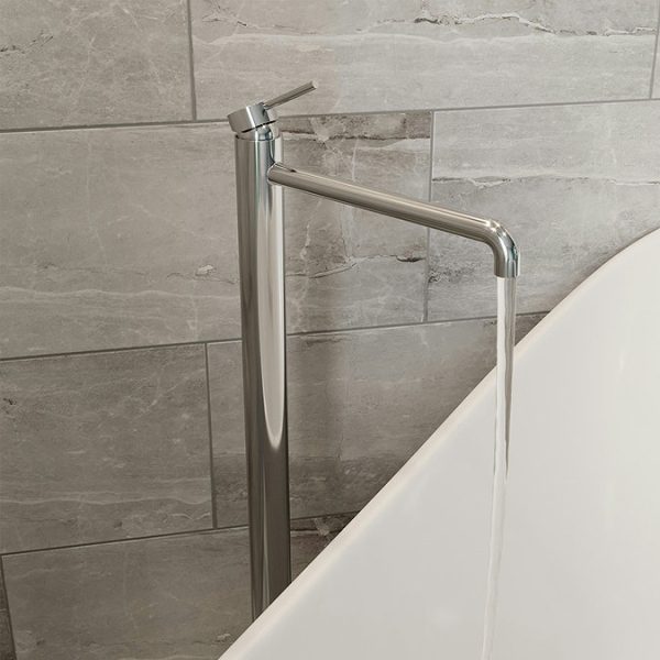 Mode Spencer Freestanding Single Lever Chrome Bath Filler Tap - Image 3