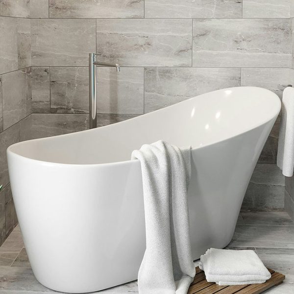 Mode Spencer Freestanding Single Lever Chrome Bath Filler Tap - Image 4