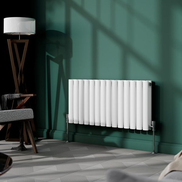 Metro Horizontal Radiator   White   Double Panel (400mm High) 826mm Wide - Image 2