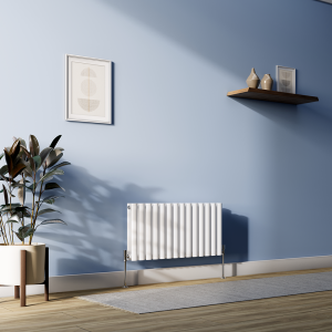Metro Horizontal Radiator   White   Double Panel (400mm High) 826mm Wide