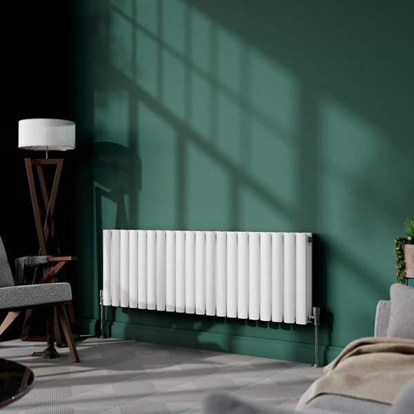 Metro Horizontal Radiator   White   Double Panel (400mm High) 1180mm Wide - Image 2