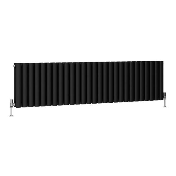 Metro Horizontal Radiator   Matt Black   Double Panel (400mm High) 1593mm Wide - Image 6