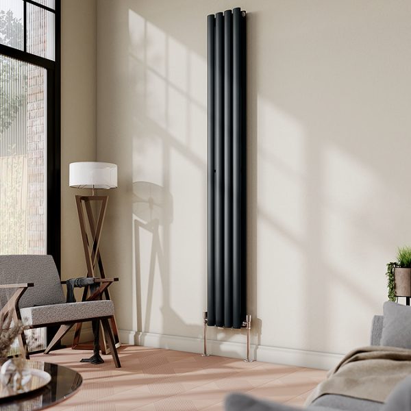 Metro Vertical Radiator   Anthracite   Double Panel (1800x236mm) - Image 2