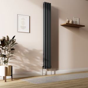 Metro Vertical Radiator   Anthracite   Double Panel (1800x236mm)
