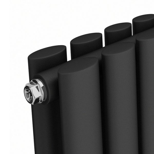 Metro Horizontal Radiator   Matt Black   Double Panel (400mm High) 1180mm Wide - Image 4