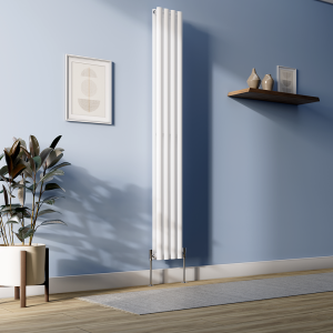 Metro Vertical Radiator   White   Double Panel (1800x236mm)