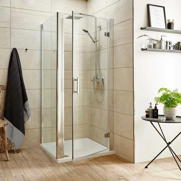 Toreno 8mm Square Hinged Door Shower Enclosure   Easy Fit