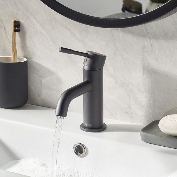 Bristan Mila Black Mono Basin Mixer with Clicker Waste - Image 5