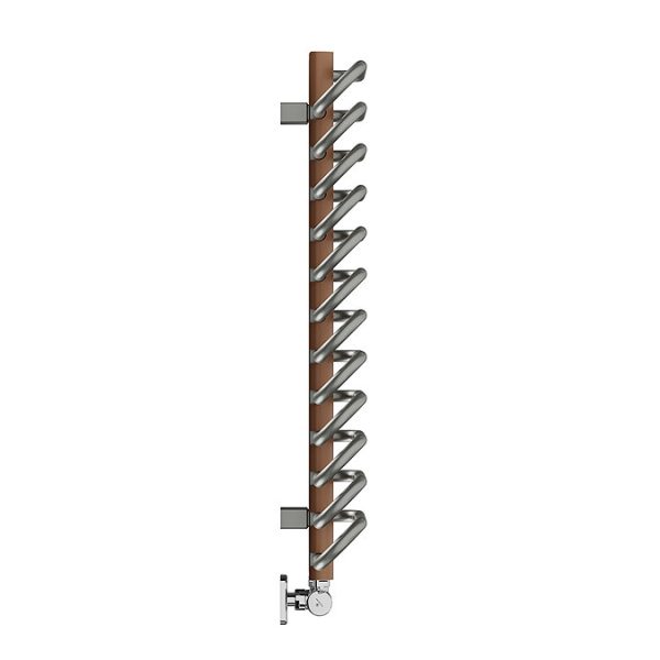 Terma Michelle Nickel Gloss and Copper Heated Towel Rail 780 x 400mm - Image 4