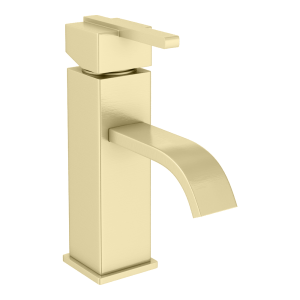 Milan Modern Mono Basin Mixer Tap   Brushed Brass