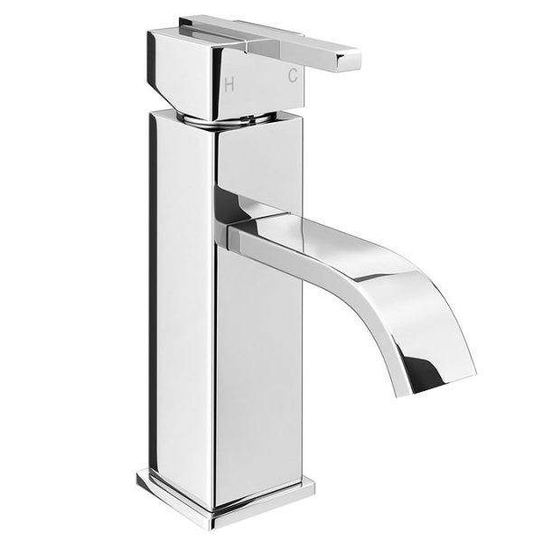 Milan Modern Mono Basin Mixer and Bath Filler   Chrome - Image 3