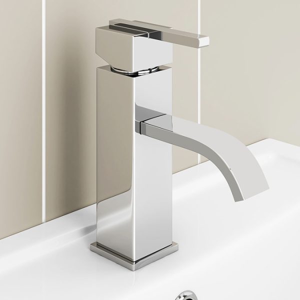 Milan Modern Mono Basin Mixer Tap   Chrome - Image 2