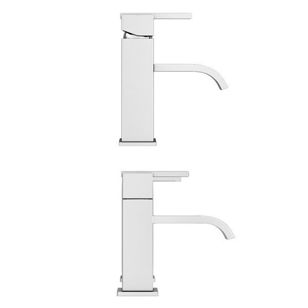 Milan Modern Mono Basin Mixer and Bath Filler   Chrome - Image 7