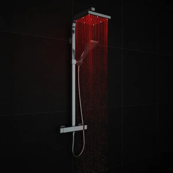 Milan Modern LED Thermostatic Shower Chrome