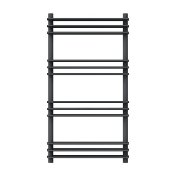 Milan Anthracite 1100 x 600mm Designer Shelf Heated Towel Rail - Image 3