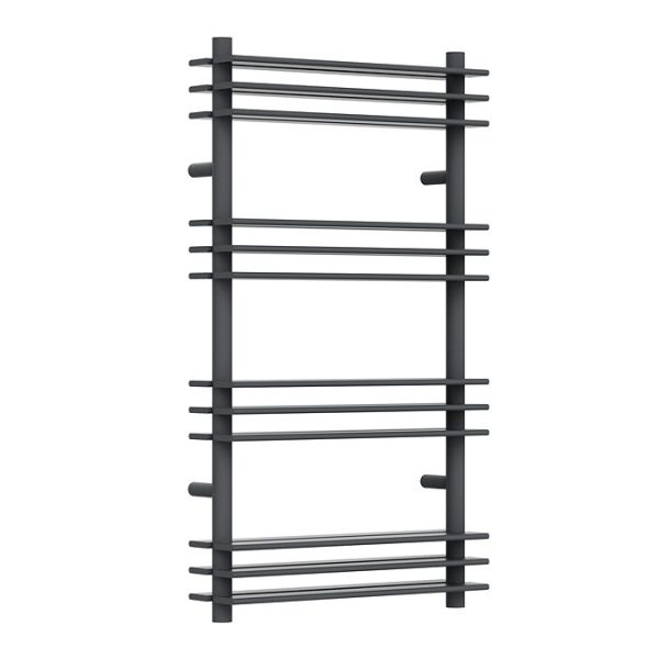 Milan Anthracite 1100 x 600mm Designer Shelf Heated Towel Rail - Image 4